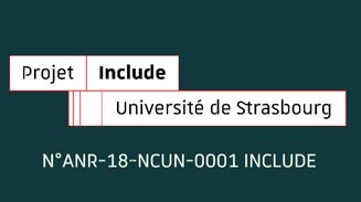 Logo du projet Include avec numéro ANR avec fond coloré